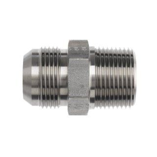 Brennan 2404 12 12 SS, Stainless Steel JIC Tube Fitting, 12MJ 12MP Adapter, 3/4" Tube OD x 3/4" 14 NPTF Male: Flared Tube Fittings: Industrial & Scientific