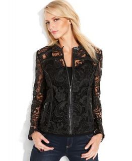 INC International Concepts Long Sleeve Lace Jacket   Jackets & Blazers   Women