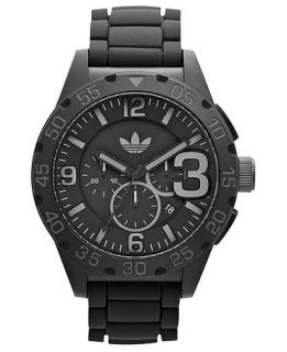 adidas Watch, Unisex Chronograph Black Silicone Strap 48mm ADH2792   Watches   Jewelry & Watches