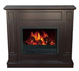 Quality Craft MM185P 44FDC Electric Fireplace Heater with 44 Inch Classically Styled Mantel, Dark Chocolate    