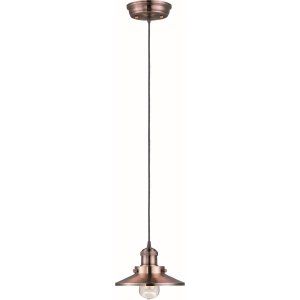 Maxim MAX 25020ACP/BUI Antique Copper Mini Hi Bay 1 Light Pendant W/Bulb