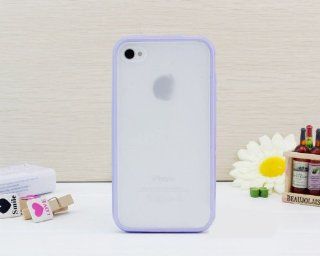 Colorful Bumper TPU GEL Frame Candy Skin Cover Case for Apple Iphone 4 4s 4g (Light Purple): Cell Phones & Accessories