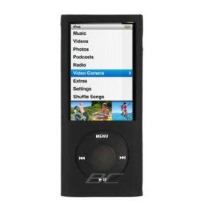 Silicon Skin BLACK Rubber Soft Cover Case for Ipod Nano 5th Generation [WCP179] : MP3 Players & Accessories