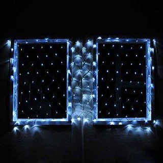 Connectable Christmas LED Net Light with 176 Leds 40"x80" 120 Volt Bright White Green Wire, by LEDwholesalers 2083wh   String Lights