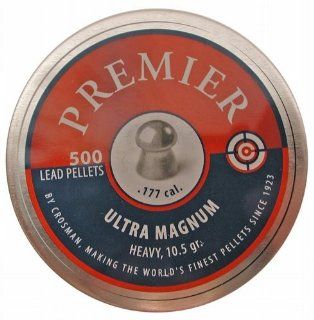 Crosman Premier Ultra Magnum .177 Cal, 10.5 Grains, Round Nose, 500ct Sport, Fitness, Training, Health, Exercise Gear, Shape UP  Airsoft Pellets  Sports & Outdoors