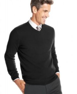 Tasso Elba Silk Blend V Neck Sweater   Sweaters   Men