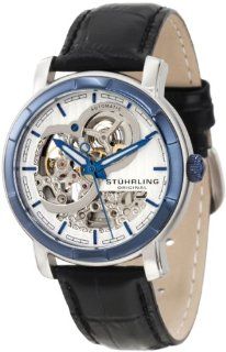 Stuhrling Original Men's 169.33U52 Classic Delphi Dauphin Automatic Skeleton Silver Tone Dial Watch: Watches