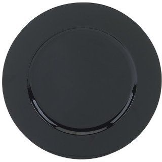 Acrylic Black Charger Plate 13" Round: Kitchen & Dining