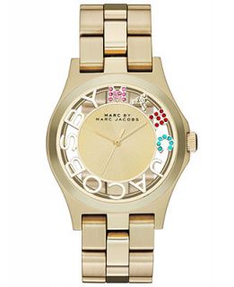 Marc by Marc Jacobs Watch, Womens Henry Skeleton Gold Tone Stainless Steel Bracelet 40mm MBM3263   Watches   Jewelry & Watches