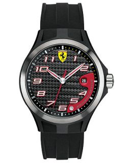 Scuderia Ferrari Watch, Mens Lap Time Black Silicone Strap 44mm 830012   Watches   Jewelry & Watches