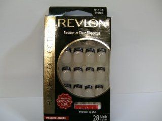 Revlon Runway Collection Glue on Nails Medium 28ct 91104 STUDIO : Nail Care Products : Beauty