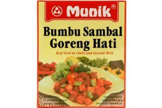 Bumbu Sambal Goreng Hati (Beef Liver in Chilli & Coconut Milk Seasoning)   4.94oz (Pack of 1)  Meat Seasoningss  Grocery & Gourmet Food