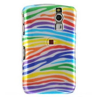 Plastic Protector Case (Rainbow Zebra) for BlackBerry 8330 (White): Cell Phones & Accessories