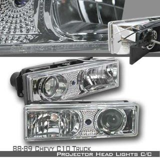 89 89 90 91 92 93 94 95 96 97 98 Chevy C/K 1500/2500/3500 Full Size/Tahoe/Suburban, GMC C10 Pickup/Suburban/Yukon Projector Headlights   Chrome (pair): Automotive