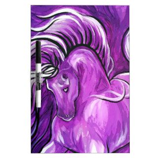 Purple Fantasy Horse Dry Erase Board