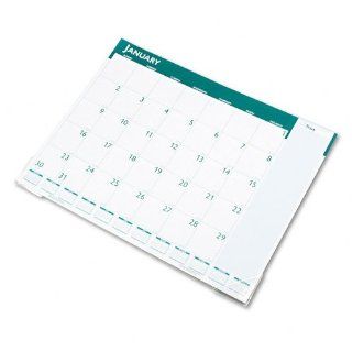 Recycled 13 Month Calendar Desk Pad, Jan  Jan 20, 22"x17", Teal HOD148 : Office Desk Pad Calendars : Office Products