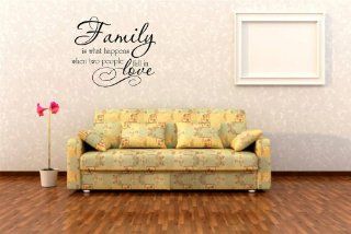 Design with Vinyl Design 146 Family Is What Happens When Two People Fall In Love Wall Sticker Decal, 18 Inch By 20 Inch, Black: Home Improvement
