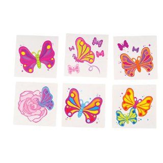 Rhode Island Novelty Butterfly Temporary Tattoos, 144 Piece: Toys & Games