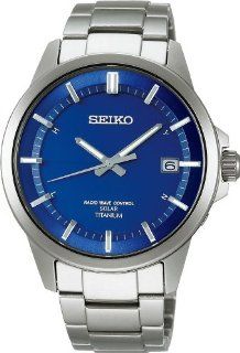 SEIKO spirit smart titanium solar radio blue SBTM143 men's watch: Watches