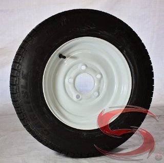 12 inch Solid Steel Trailer Wheel 5x4.5 and Radial Tire Assembly 145R12: Automotive