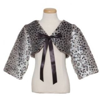 Peaches n Cream Faux Leopard Print Fur Bolero Jacket Little Girls 4 14: Peaches 'n Cream: Clothing