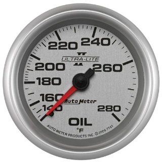Auto Meter 7741 Ultra Lite Pro II 2 5/8" 140 280 F Mechanical 6' Oil Temperature Gauge: Automotive