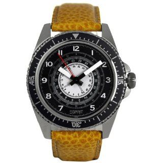 ESPRIT Men's ES139B2A1308285 Multi Function Mustard Yellow Leather Strap Watch Watches