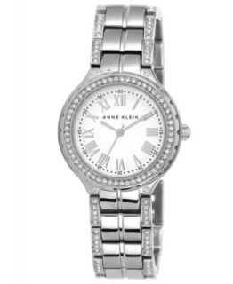 Anne Klein Watch, Womens White Ceramic and Silver Tone Bracelet 34mm AK 1419WTSV   Watches   Jewelry & Watches