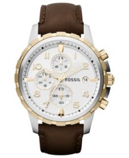Fossil Mens Chronograph Grant Brown Leather Strap Watch 44mm FS4735   Watches   Jewelry & Watches