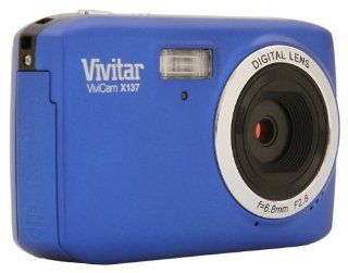Vivitar VX137 BLU 10.1MP Digital Touch Screen Camera with 1.8 Inch LCD Screen   Body Only (Blue) : Compact System Digital Cameras : Camera & Photo
