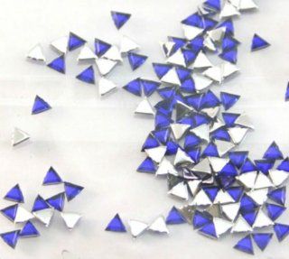 Zink Color Nail Art Acrylic Rhinestone Blue Triangle 100 Piece Embellishment : Nail Decorations : Beauty