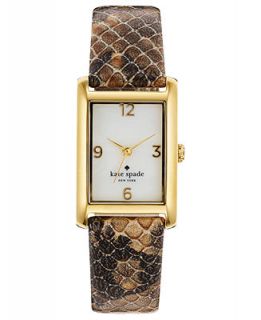 kate spade new york Watch, Womens Cooper Natural Snake Embossed Leather Strap 32x21mm 1YRU0188   Watches   Jewelry & Watches