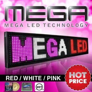 LED Signs 52" X 19" Tri color Bright Digital Programmable Scrolling Message Display / Business Tools: Industrial & Scientific