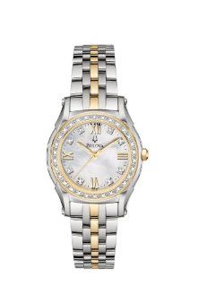 Bulova Women's 98R128 Diamond Accented Case Bracelet Mother of Pearl Dial Watch: Bulova: Watches
