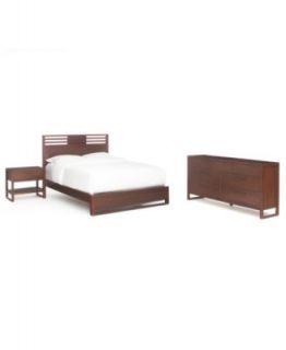 Tahoe Copper Bedroom Furniture, Queen 3 Piece Set (Bed, 6 Drawer Chest and Nightstand)   Furniture