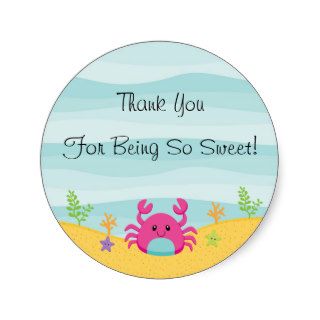 Under The Sea Thank You Sticker