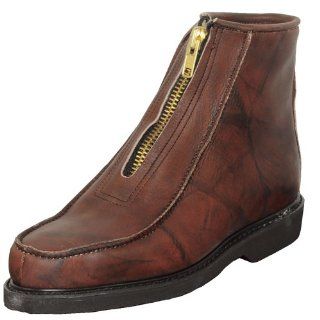 Double H Insulated Brown Leather Mens Zip Boot sz 12 EEE: Patio, Lawn & Garden