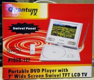 QUANTUM PTDVD 127 PORTABLE DVD PLAYER W/ 7 INCHES WIDE SWIVEL TFT LCD TV: Electronics