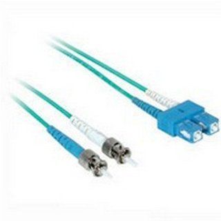Cables To Go 36211 10Gb ST/SC Duplex 50/125 Multimode Plenum Rated Fiber Patch Cable (1 Meter, Aqua) Electronics