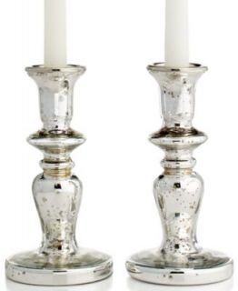 CLOSEOUT! Martha Stewart Collection Mercury Glass Candle Holders   Candles & Home Fragrance   For The Home