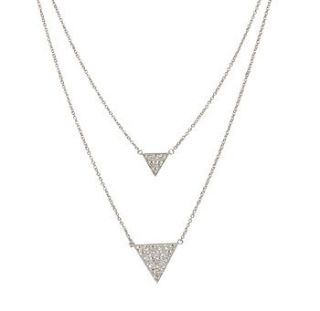 isium white topaz triangular necklace duo by glacier jewellery