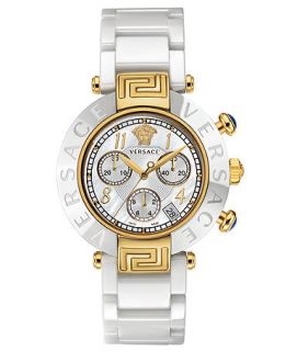 Versace Watch, Womens Swiss Chronograph Reve White Ceramic Bracelet 40mm 95CCP1D497 SC01   Watches   Jewelry & Watches