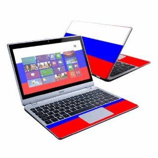 MightySkins Protective Skin Decal Cover for Acer Aspire V5 122P Laptop with 11.6" touch screen Sticker Skins Russian Flag: Computers & Accessories