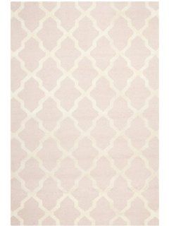 Safavieh CAM121M Cambridge Collection Handmade Wool Area Runner, 2 Feet 6 Inch by 4 Feet, Light Pink and Ivory   Pink Area Rug