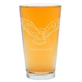 Owl Personalized Pint Glass: Kitchen & Dining
