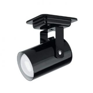 Lite Source LS 117BLK 1 Light Track Head with Black Metal Shades, Black Finish   Directional Spotlight Ceiling Fixtures  