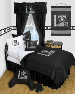 Oakland Raiders NFL TWIN Comforter WITH FREE Oakland Raiders PILLOWCASE   Locker Room Series  Other Products  