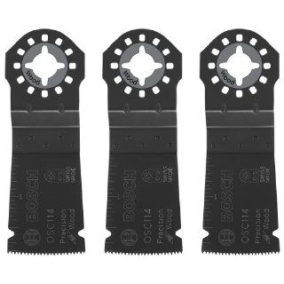 Bosch OSC114 3 1 1/4 Inch Multi Tool Precision Plunge Cut Blade, 3 Pack   Power Oscillating Tool Accessory Kits  