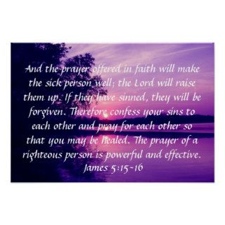 prayer offered in faith bible verse sunset print