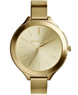 Michael Kors Womens Slim Runway Gold Tone Stainless Steel Bracelet Watch 42mm MK3222   Watches   Jewelry & Watches